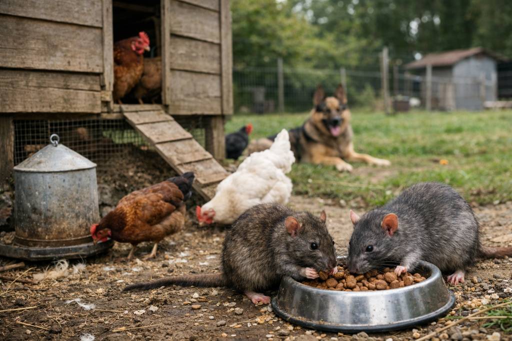 Dératisation Montagny : gestion des rongeurs autour des poulaillers et animaux domestiques