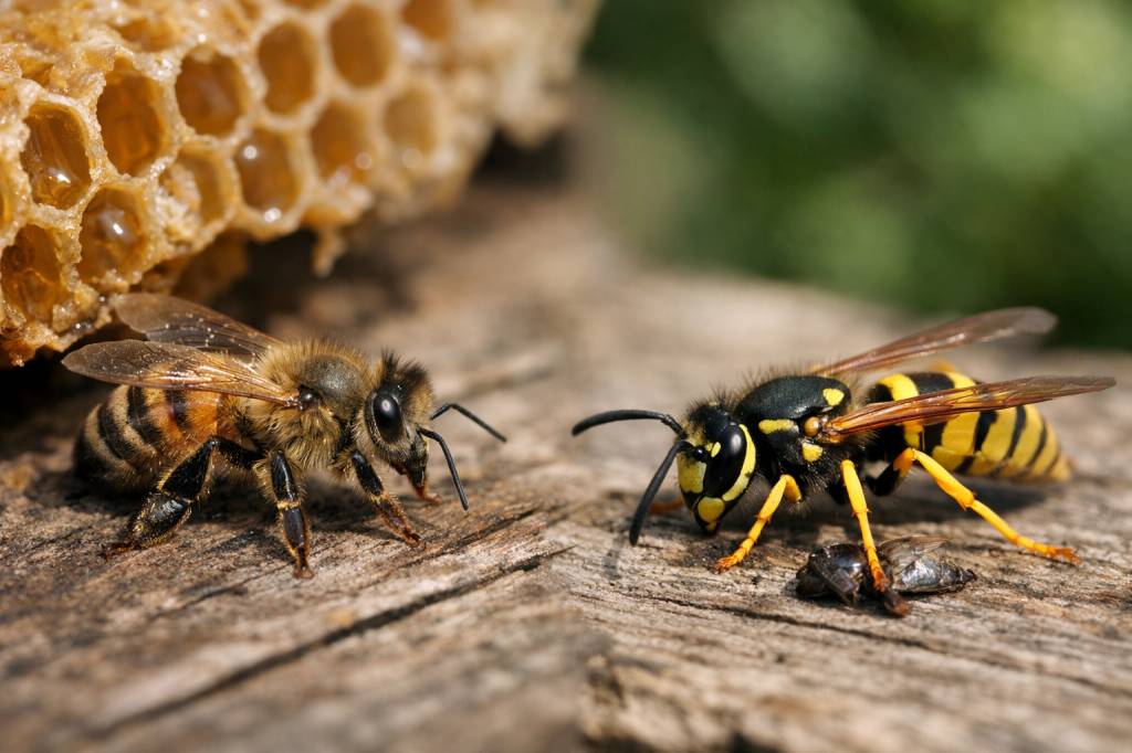 Guêpe vs abeilles : comment reconnaitre ? les différences clés et quand appeler rhône-dératisation pour intervenir