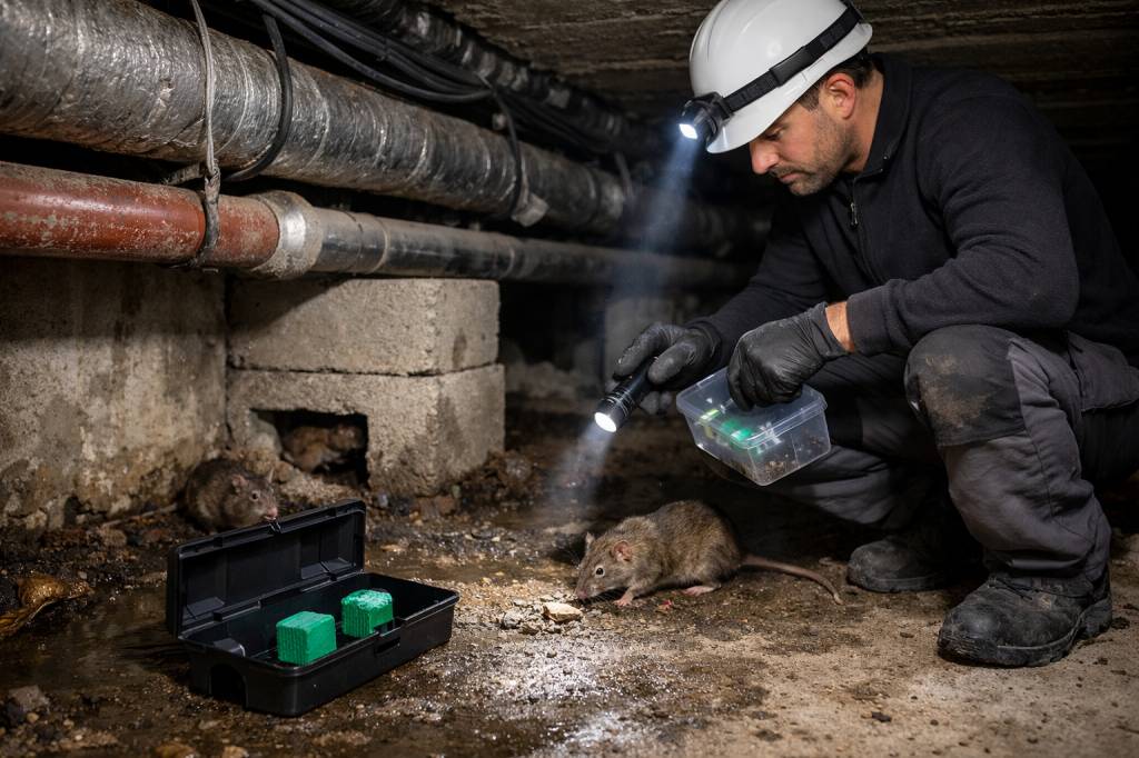 Dératisation Feyzin : traitement des réseaux techniques, caves et vide-sanitaires contre les rats